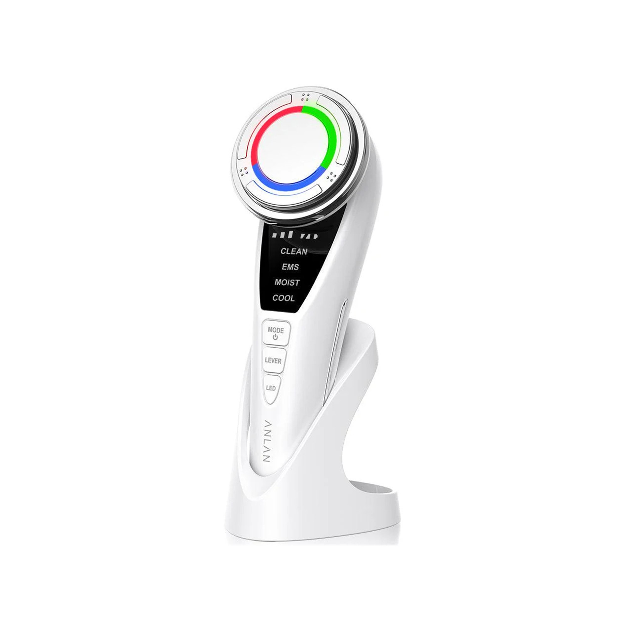Масажер для лиця ANLAN EMS Red and Blue and Green light therapy Beauty Device